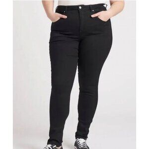 Universal Standard Seine High Waisted Skinny Jeans Sz 40 (4XL) Black 27" Inseam